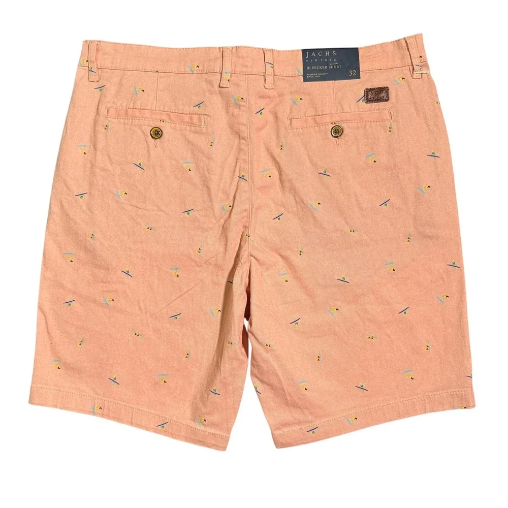 JACHS Bleeker‎ Surfboard Print Shorts Casual Summer Size 32 Vacation Beach Fest